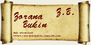 Zorana Bukin vizit kartica